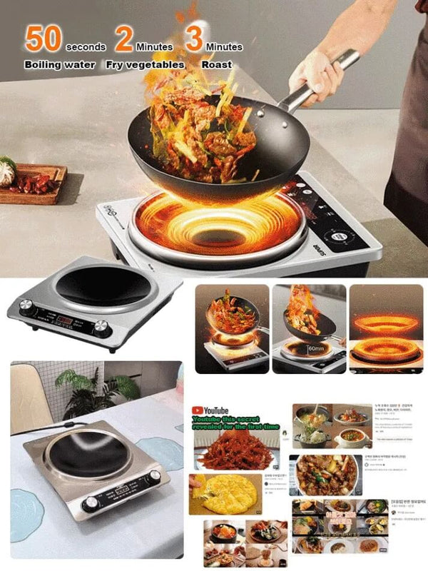 High-Power Induction Cooker - Fast Heating Plug & Play Cooktop