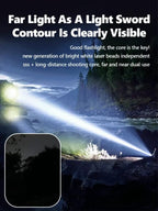 High-Power Tactical Flashlight - 1000m Long Range Waterproof Torch