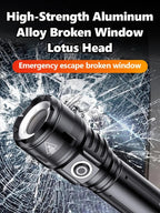 High-Power Tactical Flashlight - 1000m Long Range Waterproof Torch
