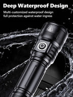 High-Power Tactical Flashlight - 1000m Long Range Waterproof Torch