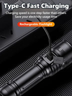 High-Power Tactical Flashlight - 1000m Long Range Waterproof Torch