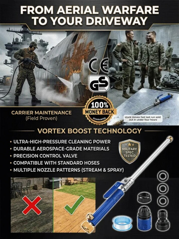 High-Pressure Cleaning Gun - Aircraft-Grade Manual Pressure Washer for Fast Stain Removal