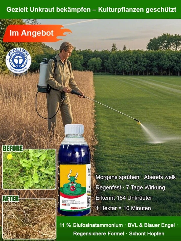 Hohenheim Agrar Weed Control Formula - TÜV-Tested Long-Lasting Annual Weed Protection Solution
