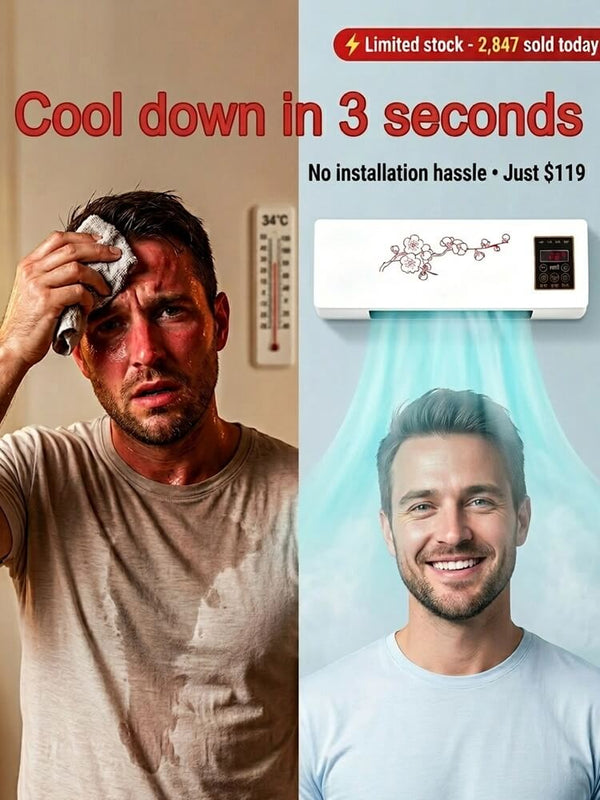 Hot & Cold Wall-Mounted Air Conditioner - Home Heating and Cooling System