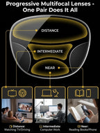 ISO-CE Certified Intelligent Photochromic Autofocus Glasses - Smart Adaptive Vision Eyewear (No Eye Test Required)
