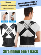 Invisible Posture Corrector - Back Support Brace for Improved Posture & Height Appearance