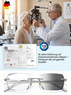 Jenaer Optik Intelligent Photochromic Reading Glasses - No Eye Test Required Smart Adaptive Eyewear