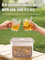 Large Capacity Ice Maker - Hands-Free Quick Ice Making Machine for Home & Parties
