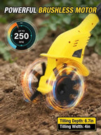 Lightweight Foldable Soil Tiller - High-Torque Garden Cultivating Tool