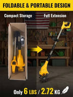 Lightweight Foldable Soil Tiller - High-Torque Garden Cultivating Tool