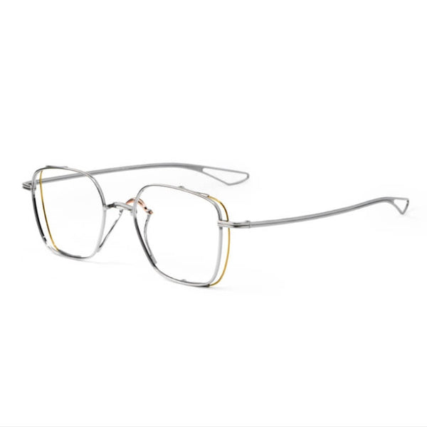 Luxury Pure Titanium Men's Glasses - Fashionable Double Gold-Line Frame Eyewear