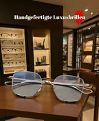 Luxury Pure Titanium Men's Glasses - Fashionable Double Gold-Line Frame Eyewear