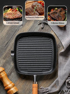 Masterclass Steak Pan - Professional Non-Stick Grill Pan for Perfect Searing