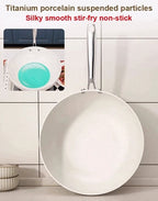 Micron-Level Ceramic Glaze Non-Stick Pan - Healthy Scratch-Resistant Cookware