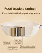 Micron-Level Ceramic Glaze Non-Stick Pan - Healthy Scratch-Resistant Cookware