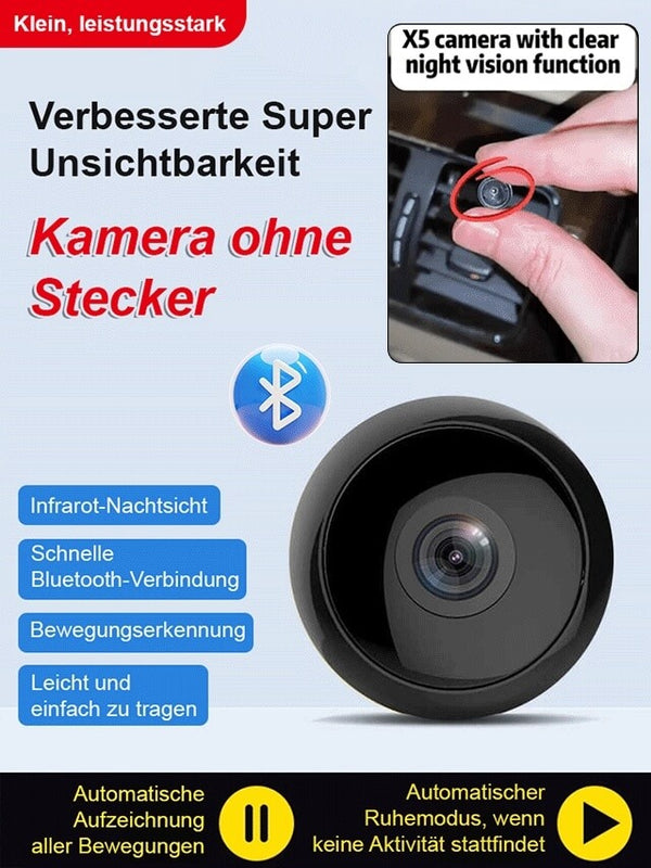 Mini Surveillance Camera - 3-Second Installation Wireless Security Camera (No Wiring Required)