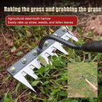 Multi-Functional Manganese Steel Weed Rake - All-in-One Garden Weeding Tool