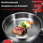 Multifunctional Stainless Steel Frying Pan - Durable Non-Stick Cooking Cookware