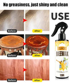 Natural Beeswax Furniture Refurbishing Spray - Restore & Shine Wood Surfaces Instantly