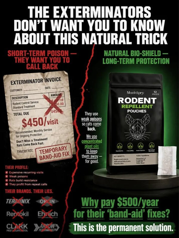 Natural Rat Repellent Sachets - Plant-Based 48-Hour Rodent Control