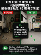 Natural Rat Repellent Sachets - Plant-Based 48-Hour Rodent Control