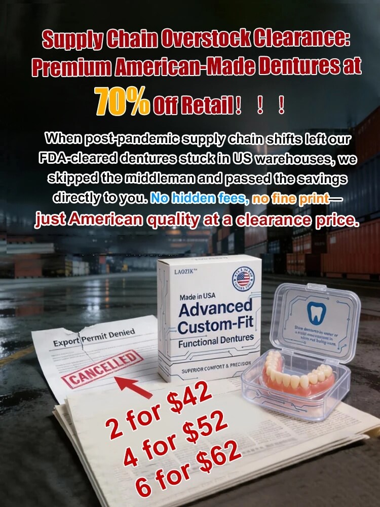 Naturally Fitted Full-Cover Cosmetic Dentures - Comfortable Natural-Looking False Teeth