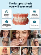 Naturally Fitted Full-Cover Cosmetic Dentures - Comfortable Natural-Looking False Teeth