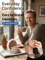Naturally Fitted Full-Cover Cosmetic Dentures - Comfortable Natural-Looking False Teeth