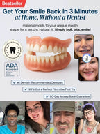 Naturally Fitted Full-Cover Cosmetic Dentures - Comfortable Natural-Looking False Teeth