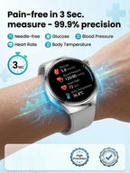 Pain-Free Health Tracker - 99.9% Precision with German Tech & US Chip