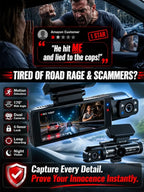 Panoramic Dash Cam - Wide-Angle Driving Safety Camera