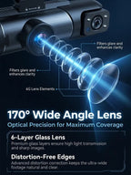 Panoramic Dash Cam - Wide-Angle Driving Safety Camera