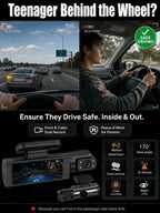 Panoramic Dash Cam - Wide-Angle Driving Safety Camera