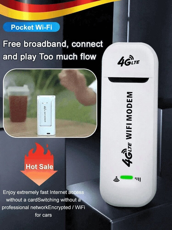 Portable 4G WiFi Modem - High-Speed Travel Internet Hotspot Device