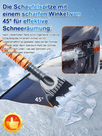 Portable Folding Snow Shovel - Compact Telescopic Winter Snow Removal Tool