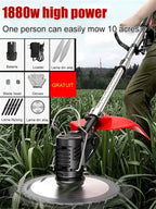【Portable Lithium Battery Garden Lawn Mower】Make Your Yard's Lawn Look Better And Tidier.