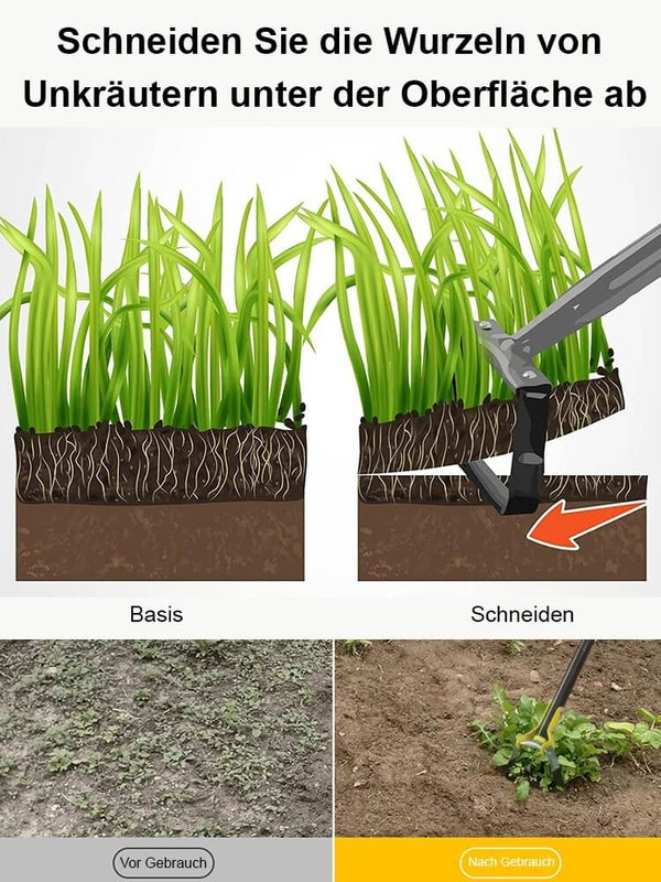 Portable Soil Loosening Tool - Handheld Weed Removal & Garden Cultivator Device