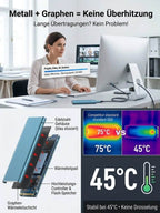 Professional 16TB External SSD - USB 3.2 Gen 2 High-Speed Storage (Up to 2000MB/s)