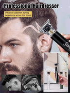 Professional Electric Hairdressing Kit - Rechargeable All-in-One Haircut & Shaving Set