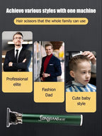 Professional Electric Hairdressing Kit - Rechargeable All-in-One Haircut & Shaving Set