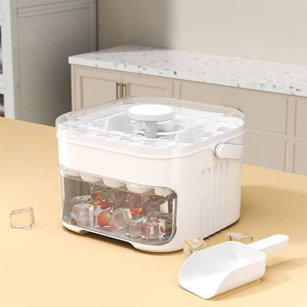 Professional Ice Cube Machine - Fast 2-Minute Ice Maker for Parties & Football Nights