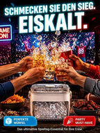 Professional Ice Cube Machine - Fast 2-Minute Ice Maker for Parties & Football Nights