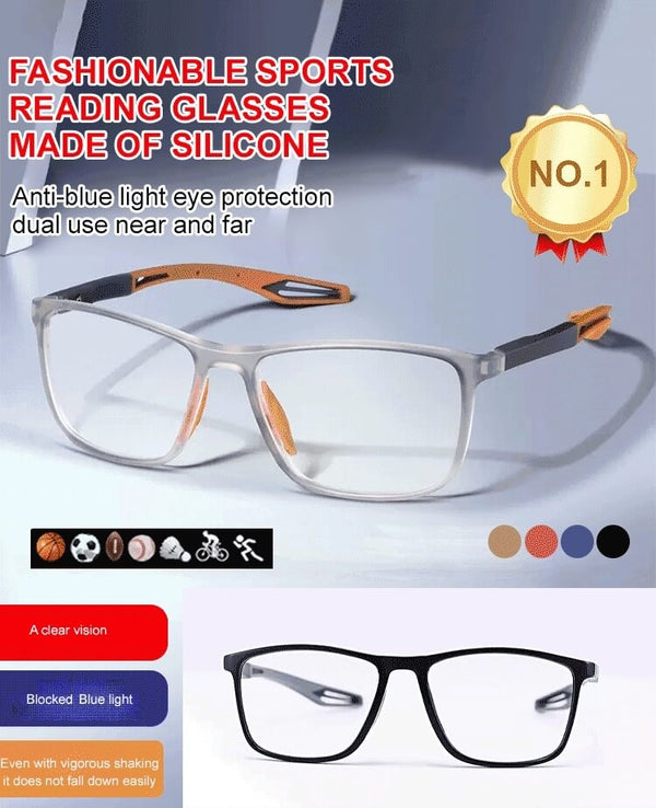 Progressive Multi-Focal Blue Light Glasses - German Innovation Smart Focus Reading Eyewear (100–1000°)