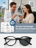 Progressive Reading Glasses – Self-Tinting Titanium