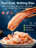 Ready-to-Eat King Crab Leg Meat - Wild-Caught High-Protein Russian Seafood Snack