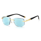 Rimless Diamond-Cut Reading Glasses - Lightweight Elegant Vision Eyewear