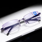 Smart Futuristic Technology Radiation Resistant Reading Glasses】100-700 Degree Automatic Adjustment！