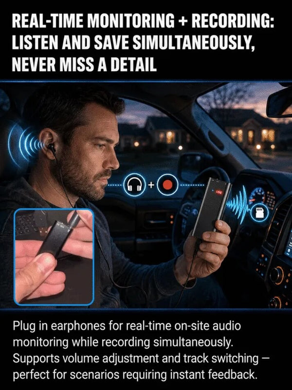 Smart Mini Voice Recorder - HD Noise Reduction & Voice-Activated Recording Device