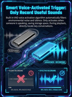 Smart Mini Voice Recorder - HD Noise Reduction & Voice-Activated Recording Device