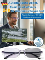 Smart Titanium Progressive Glasses - Charité & TÜV Certified 0.1s Auto-Focus Eyewear